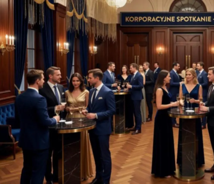 Szykowne wnętrze podczas eventu firmowego